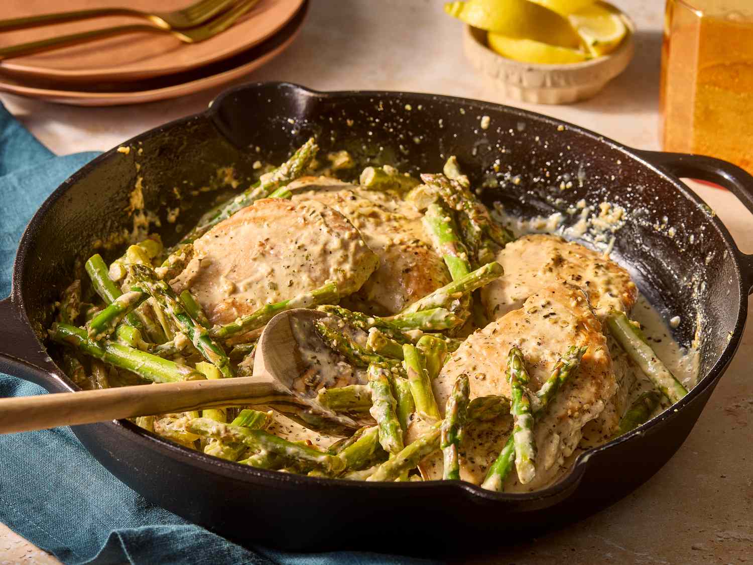 One Pan Lemon Chicken and Asparagus