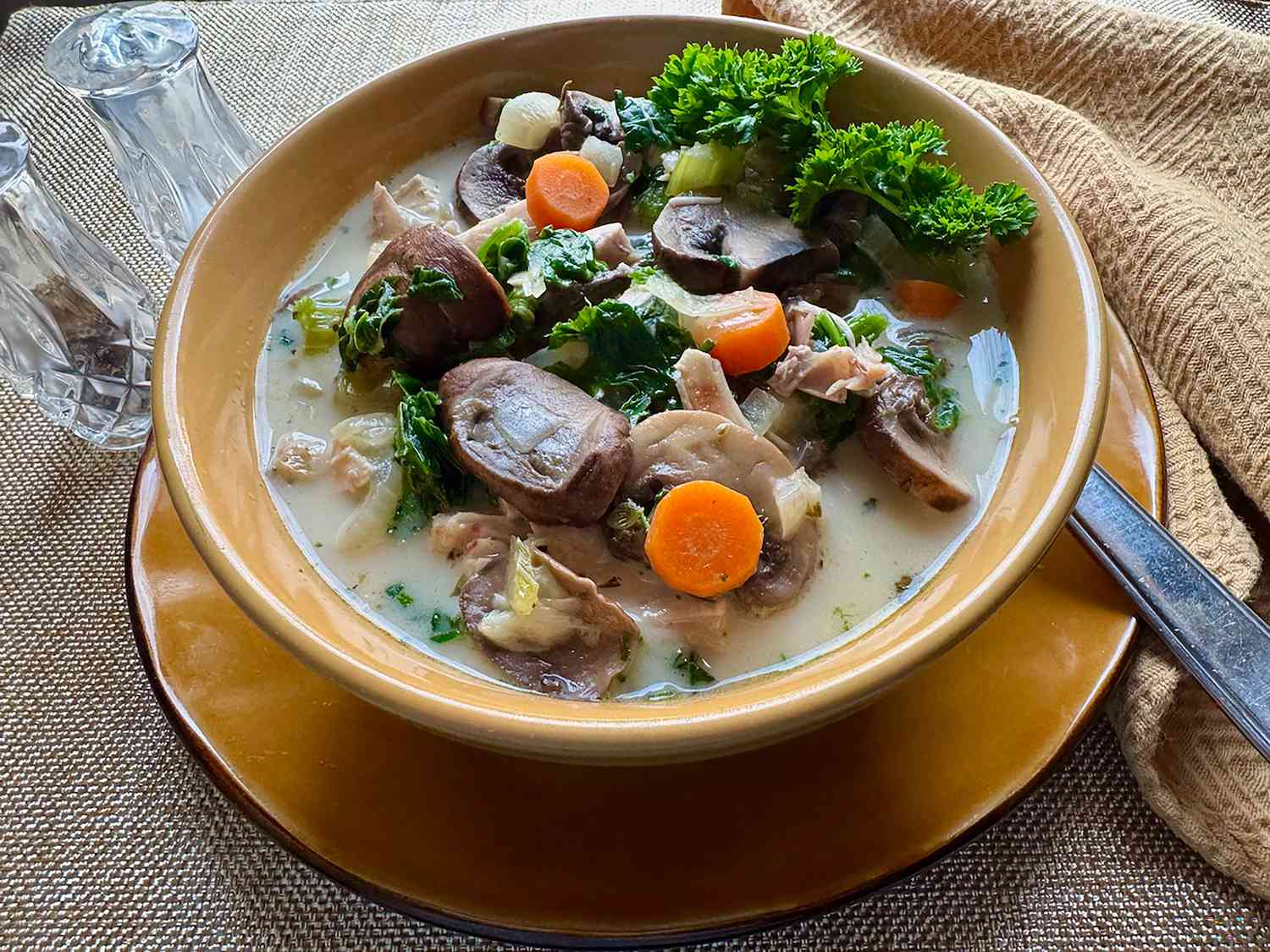 Creamy Chicken and Mushroom Soup