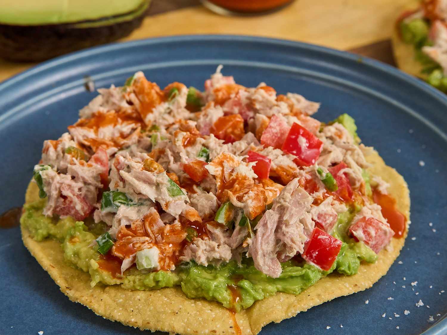 Easy No Cook Tuna and Avocado Tostadas