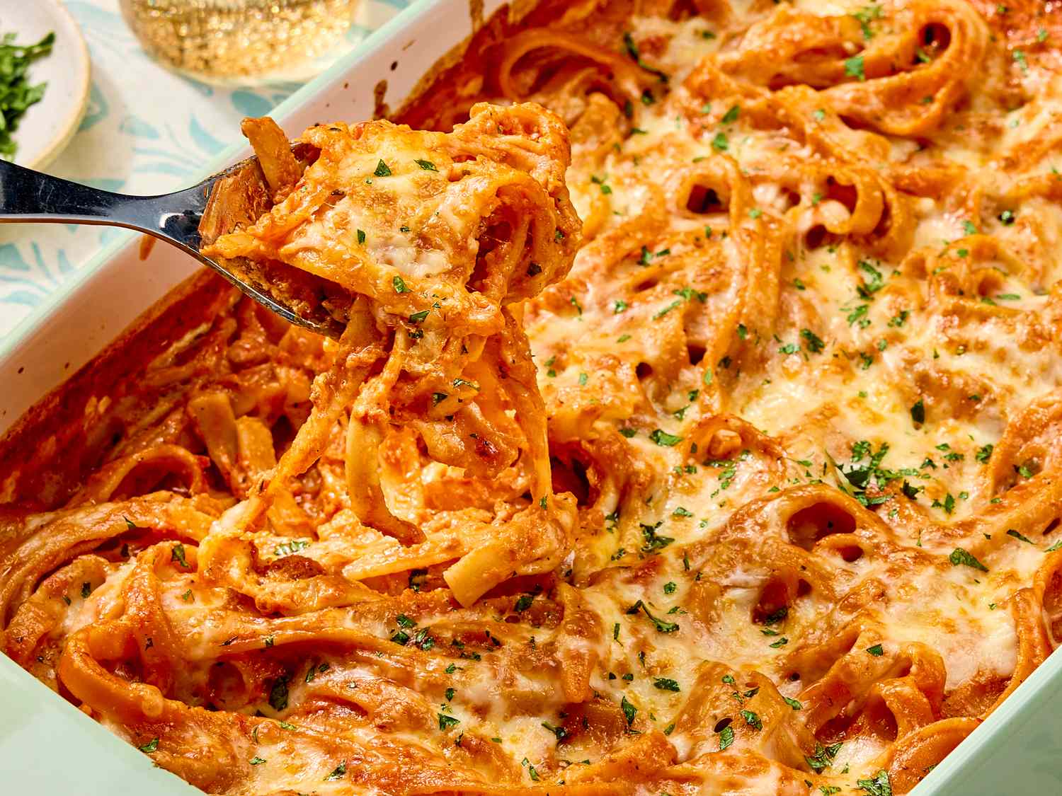 Alfredo Marinara Pasta Bake