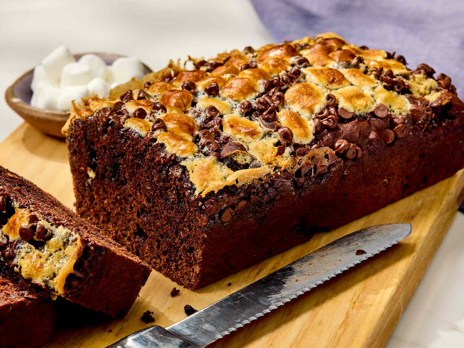 5-Ingredient Rocky Road Loaf Cake