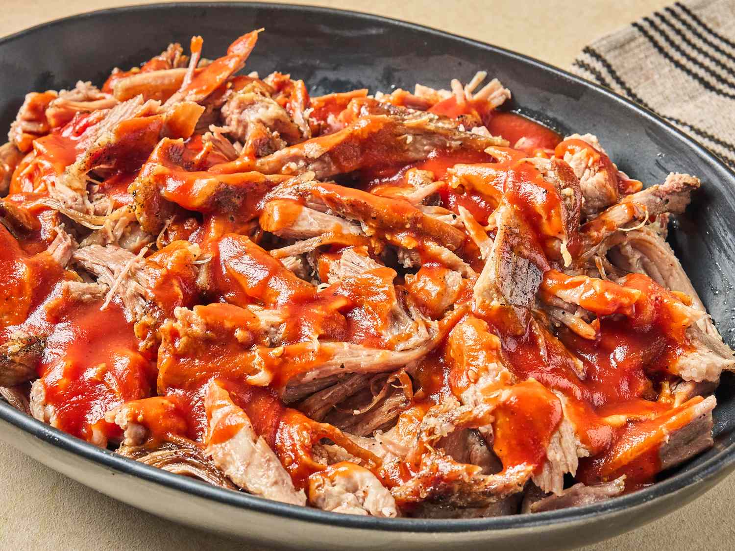 Oven Roasted Pulled Pork and Barbecue Sauce