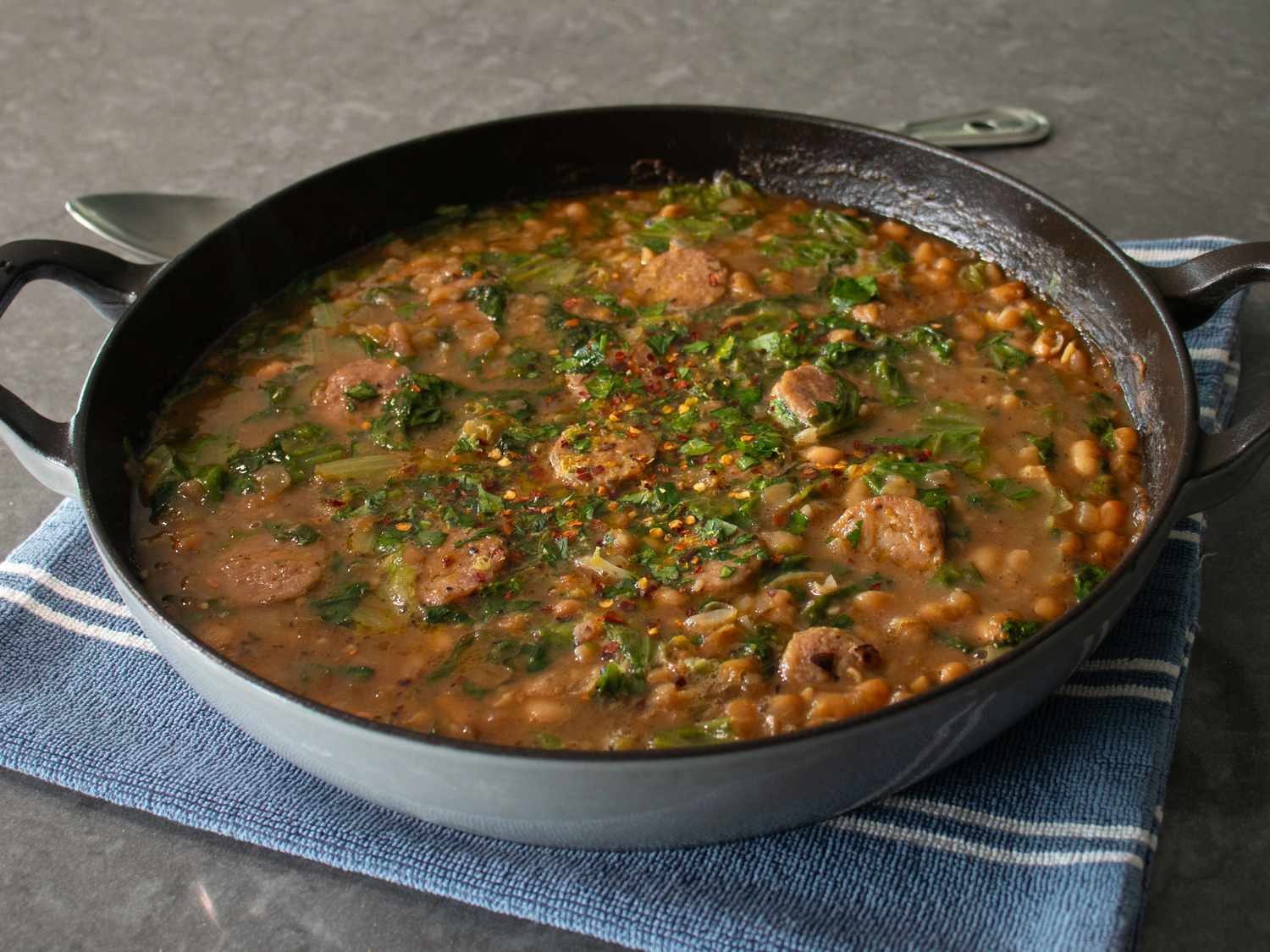 Italian Sausage, Beans, and Greens
