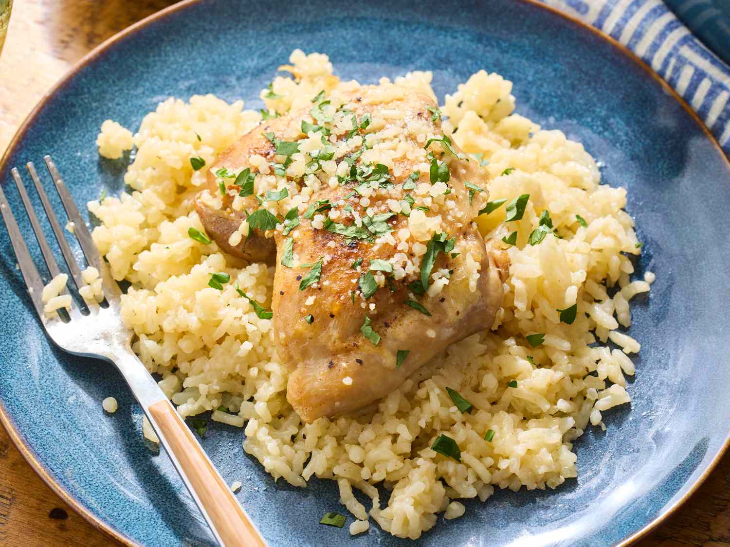 One-Pan Garlic Butter Chicken and Rice