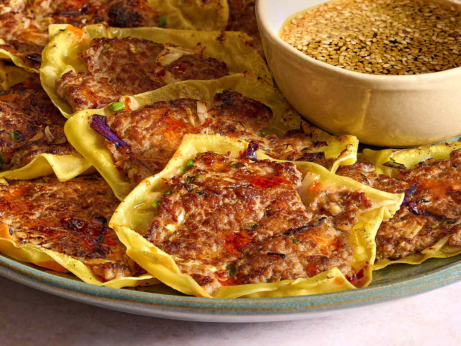Open-Faced Wontons