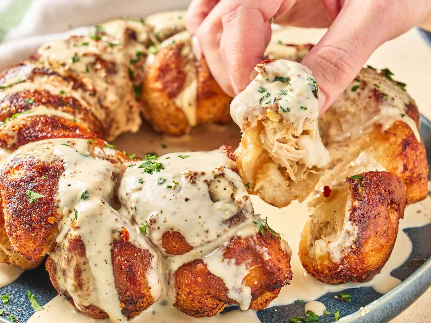 Chicken Alfredo Monkey Bread