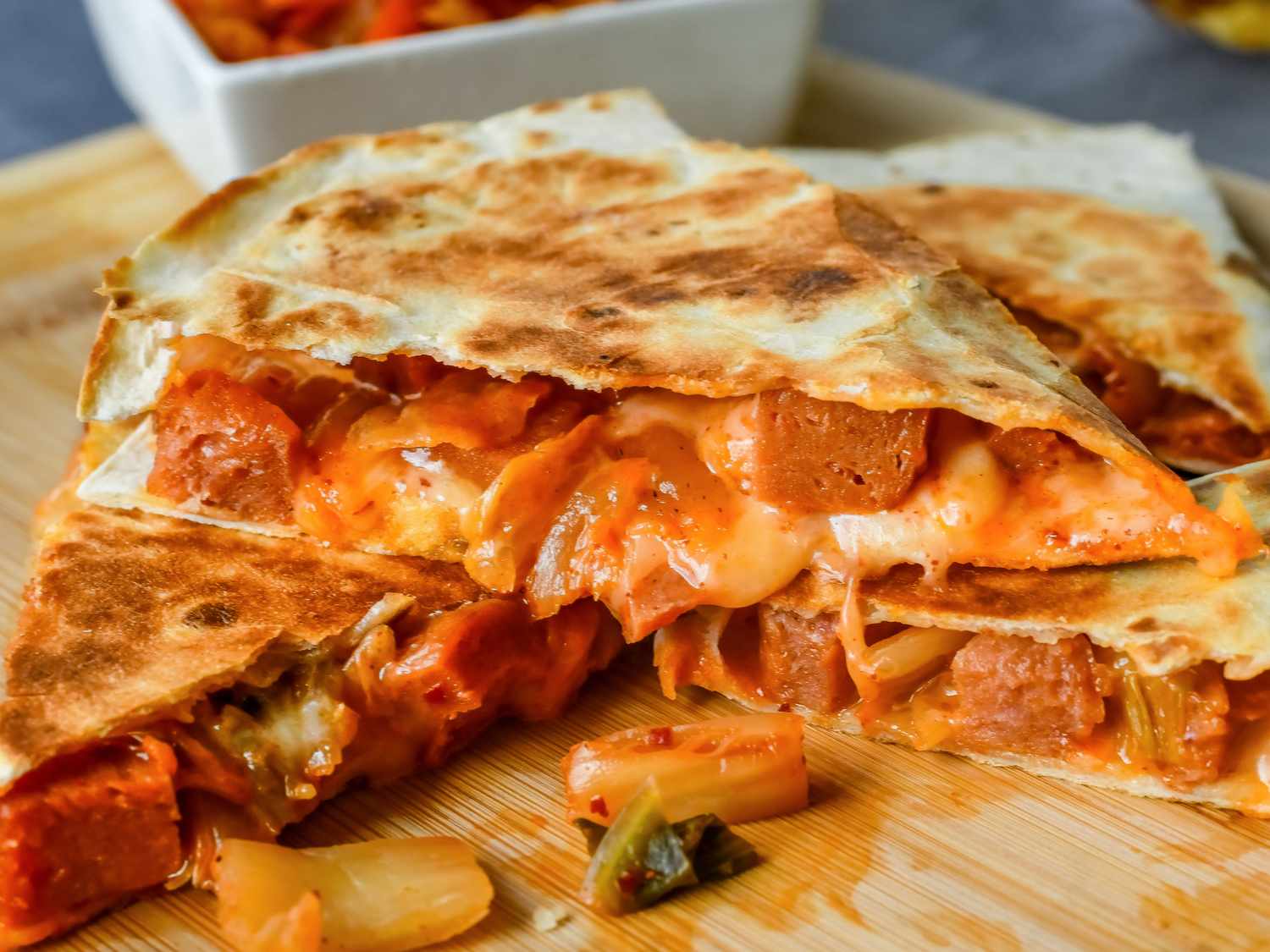 4-Ingredient Kimchi Quesadillas