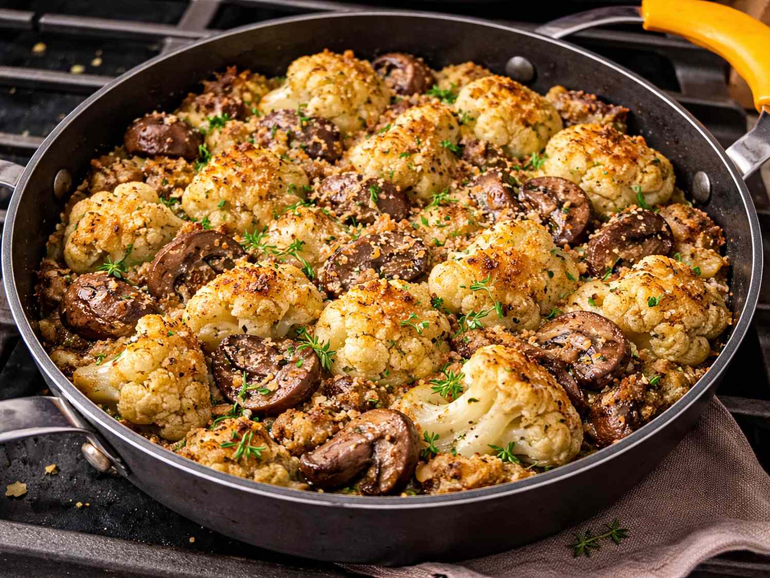 Garlic Mushroom Cauliflower Skillet