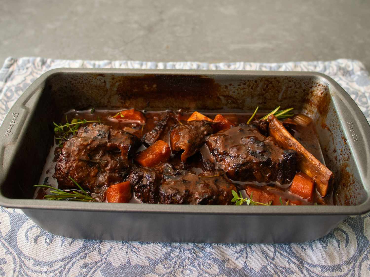 Loaf Pan Short Ribs for 2
