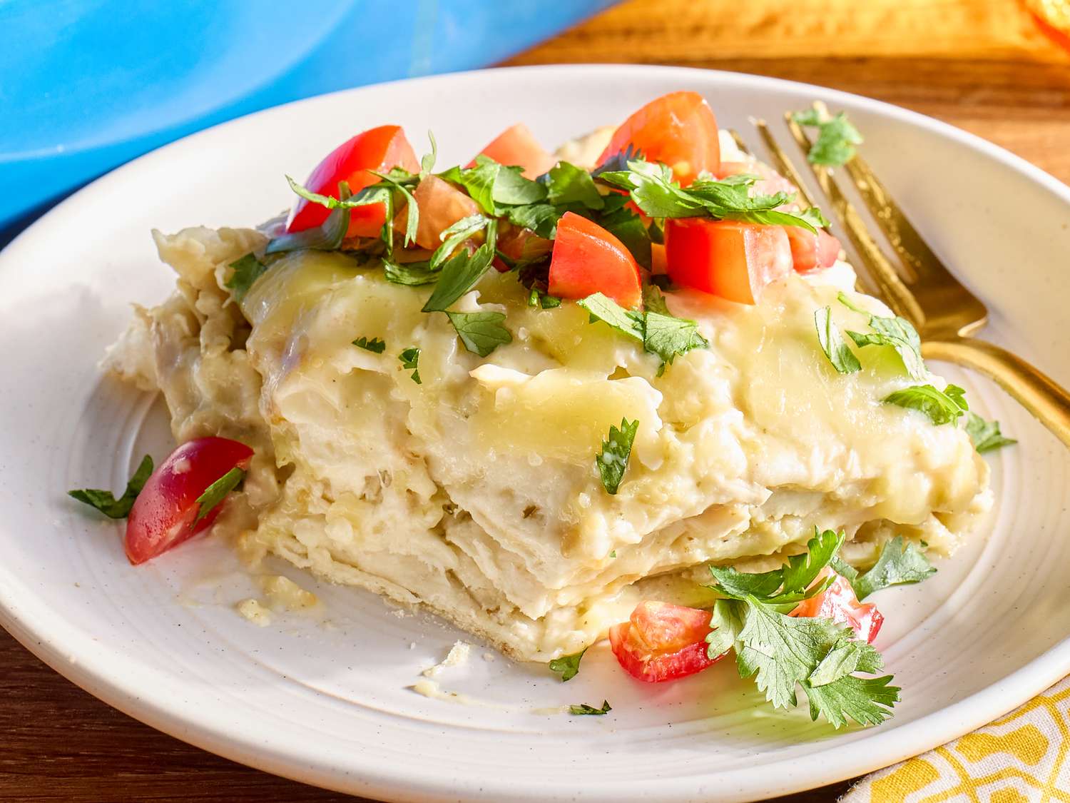5-Ingredient Creamy Chicken Enchilada Casserole
