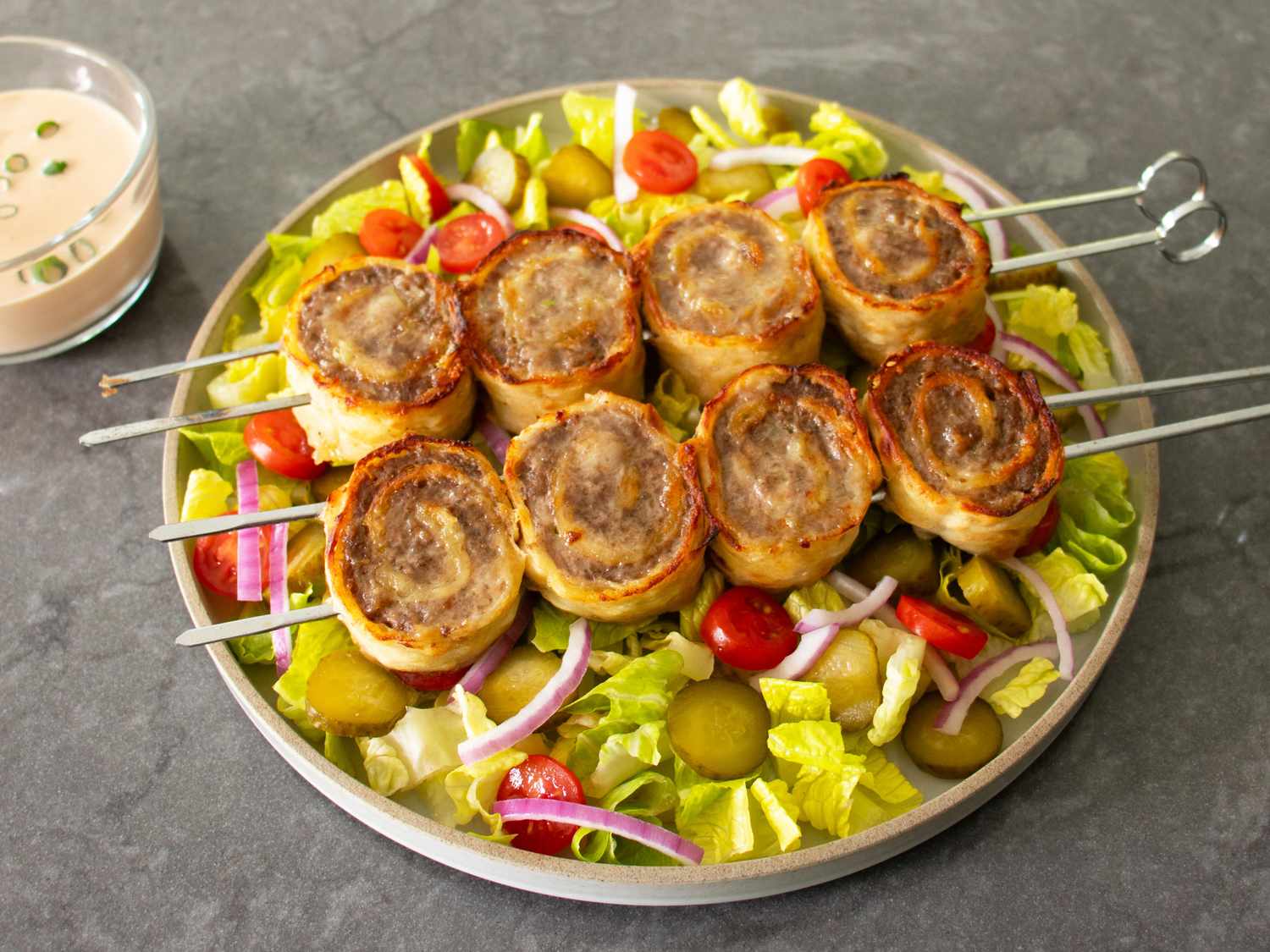 Lazy Cheeseburger Kebabs