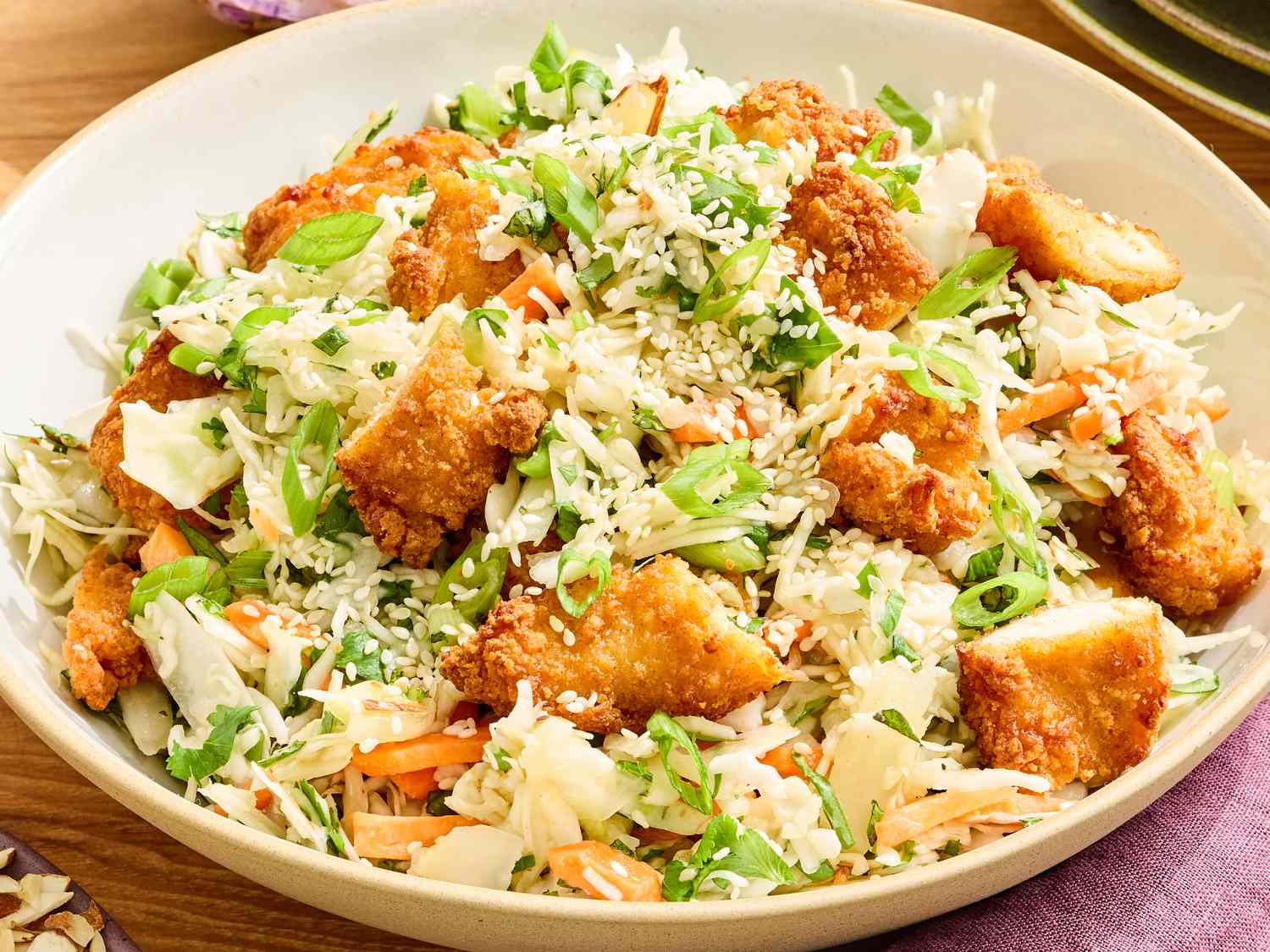 Quick and Easy Ginger Chicken and Cabbage Salad