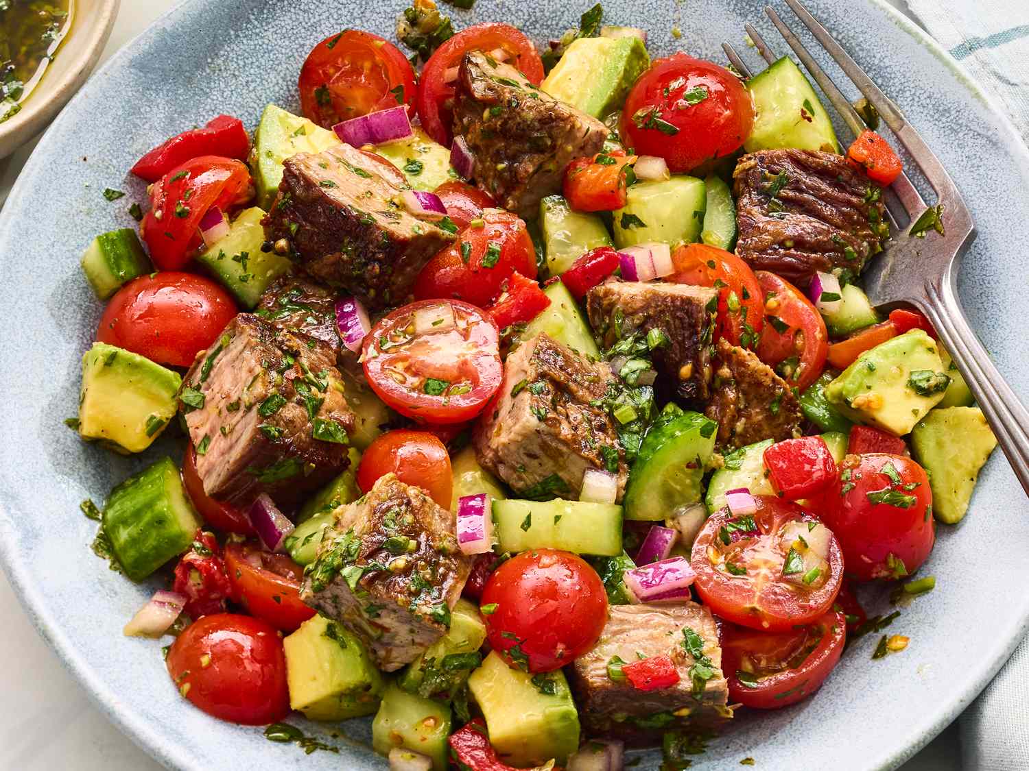 Chopped Chimichurri Steak Salad
