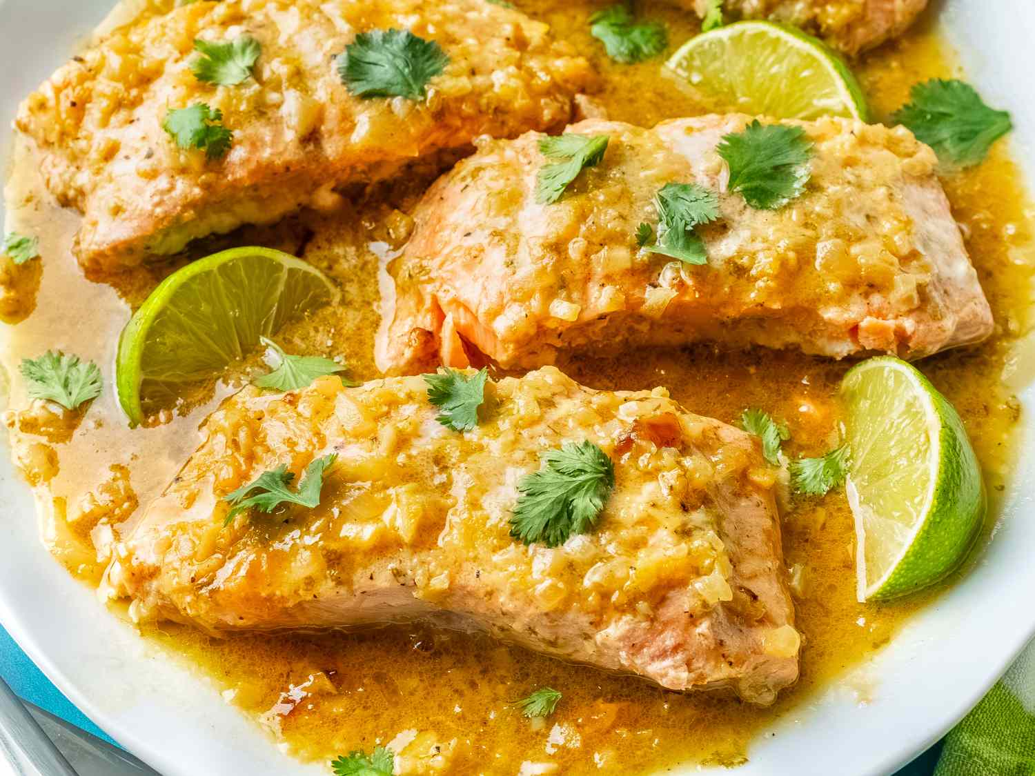 Poached Salmon in Coconut-Lime Sauce
