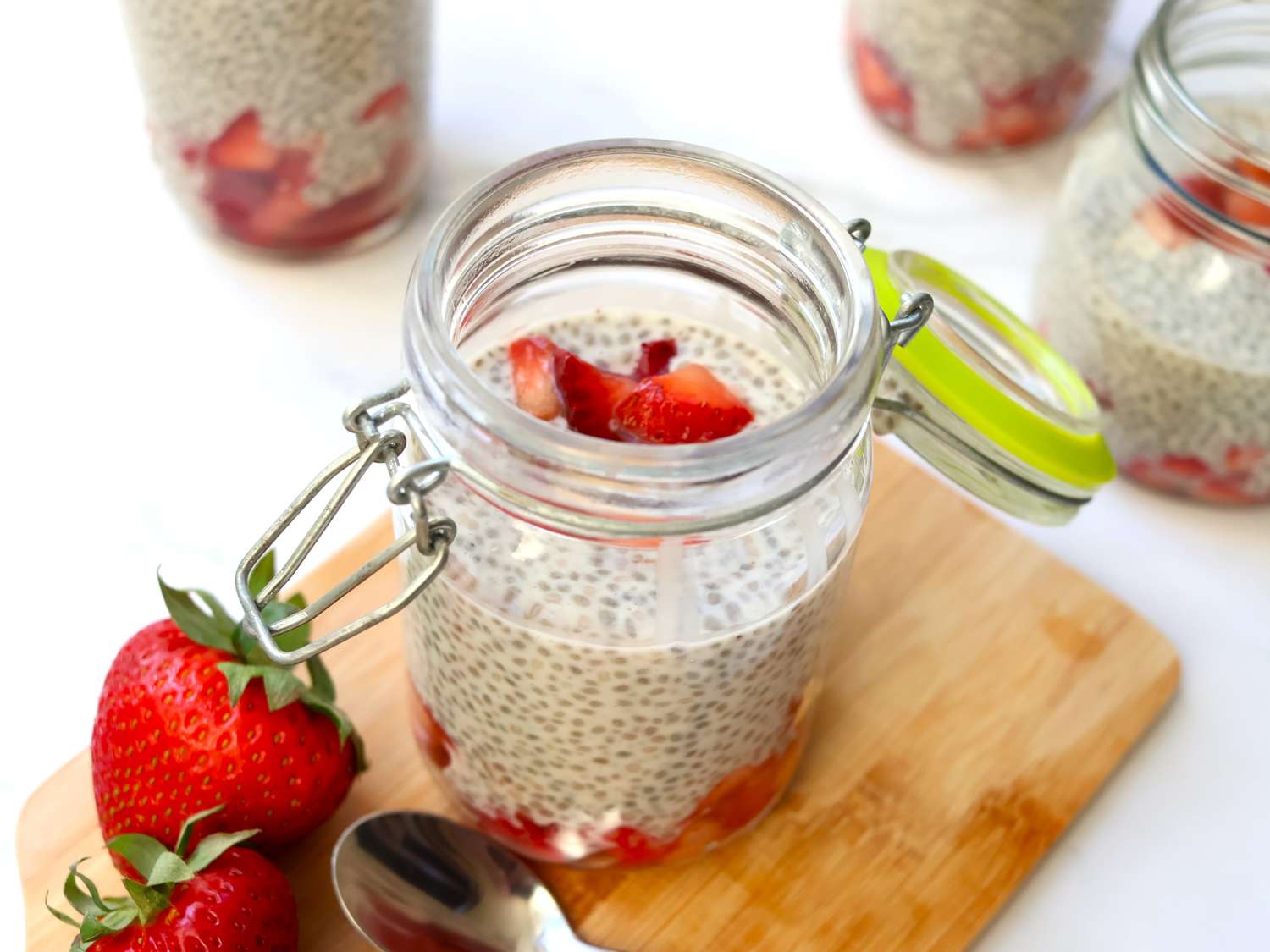 Coconut Chia Pudding with Strawberries