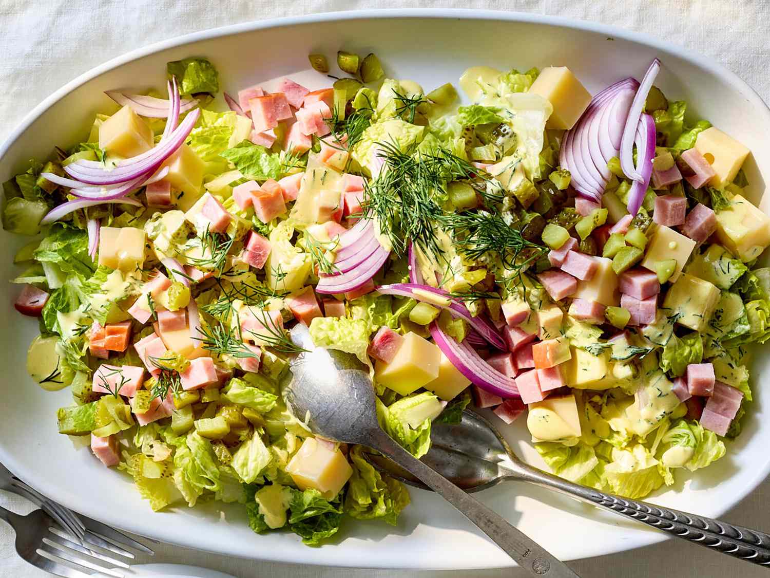 Chopped Salad with Dill Pickle Dressing