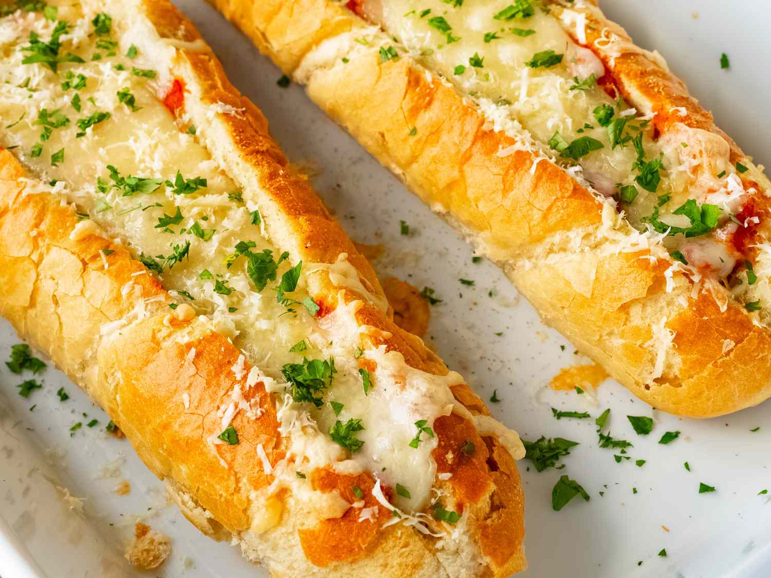 Easy French Bread Lasagna Boats