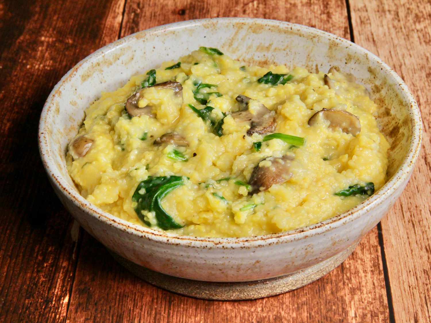 Creamy Spinach Polenta