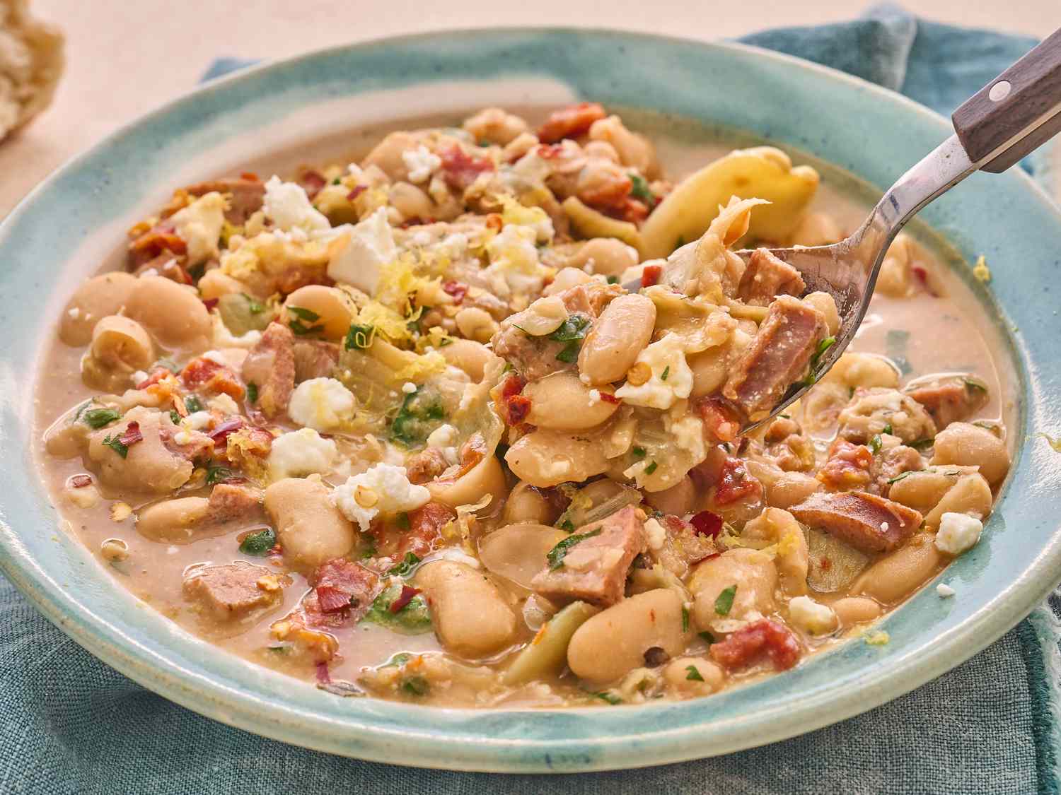 Mediterranean Sausage and White Bean Skillet