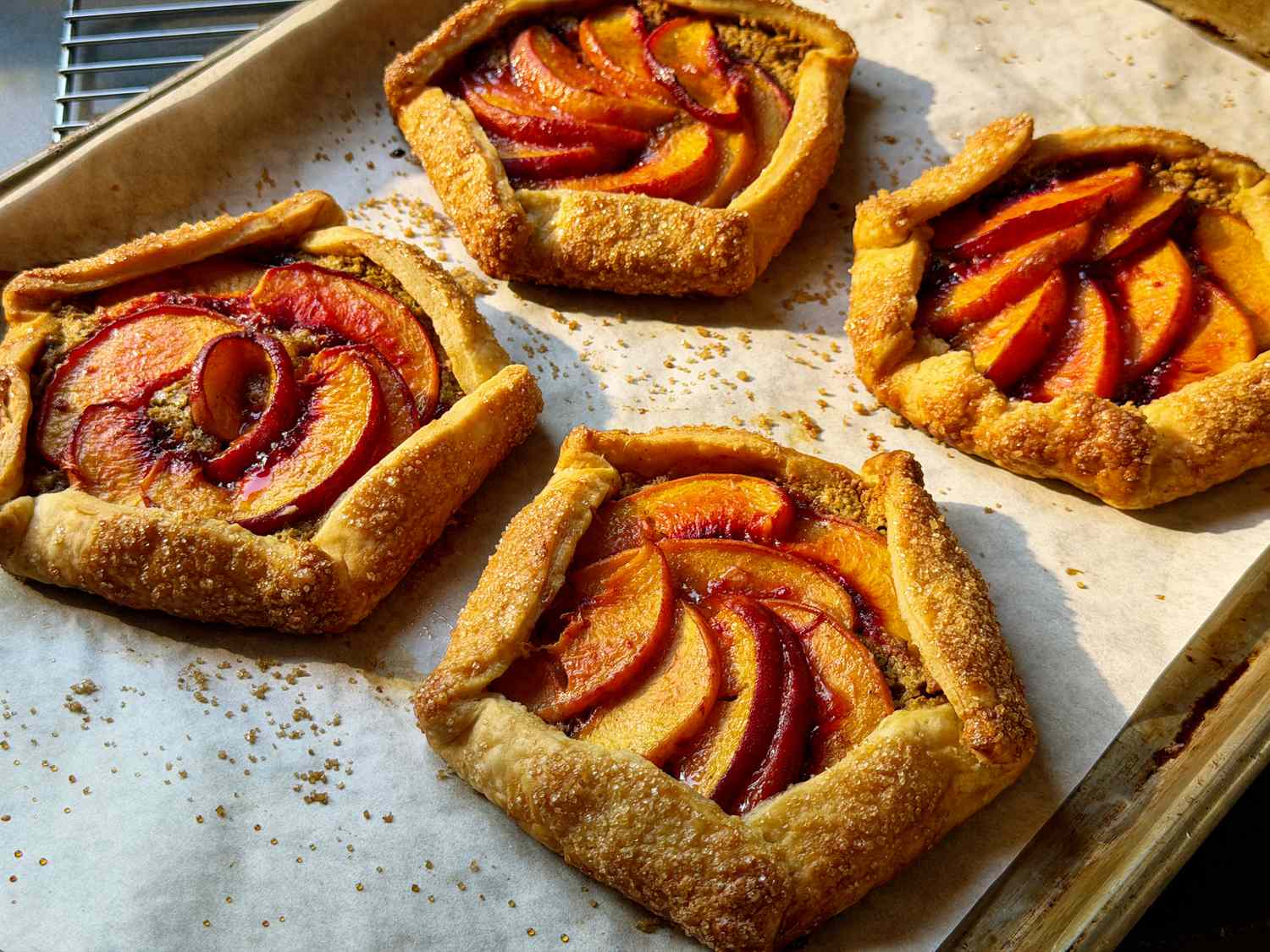 Peach and Pistachio Galettes