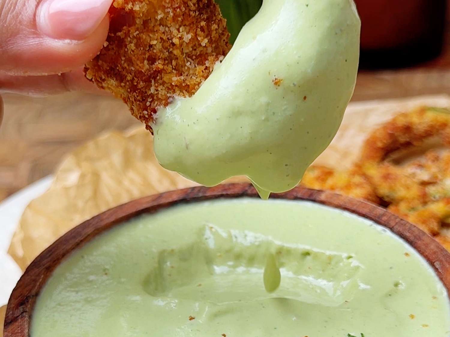 Parmesan Zucchini Rings with Zucchini Ranch