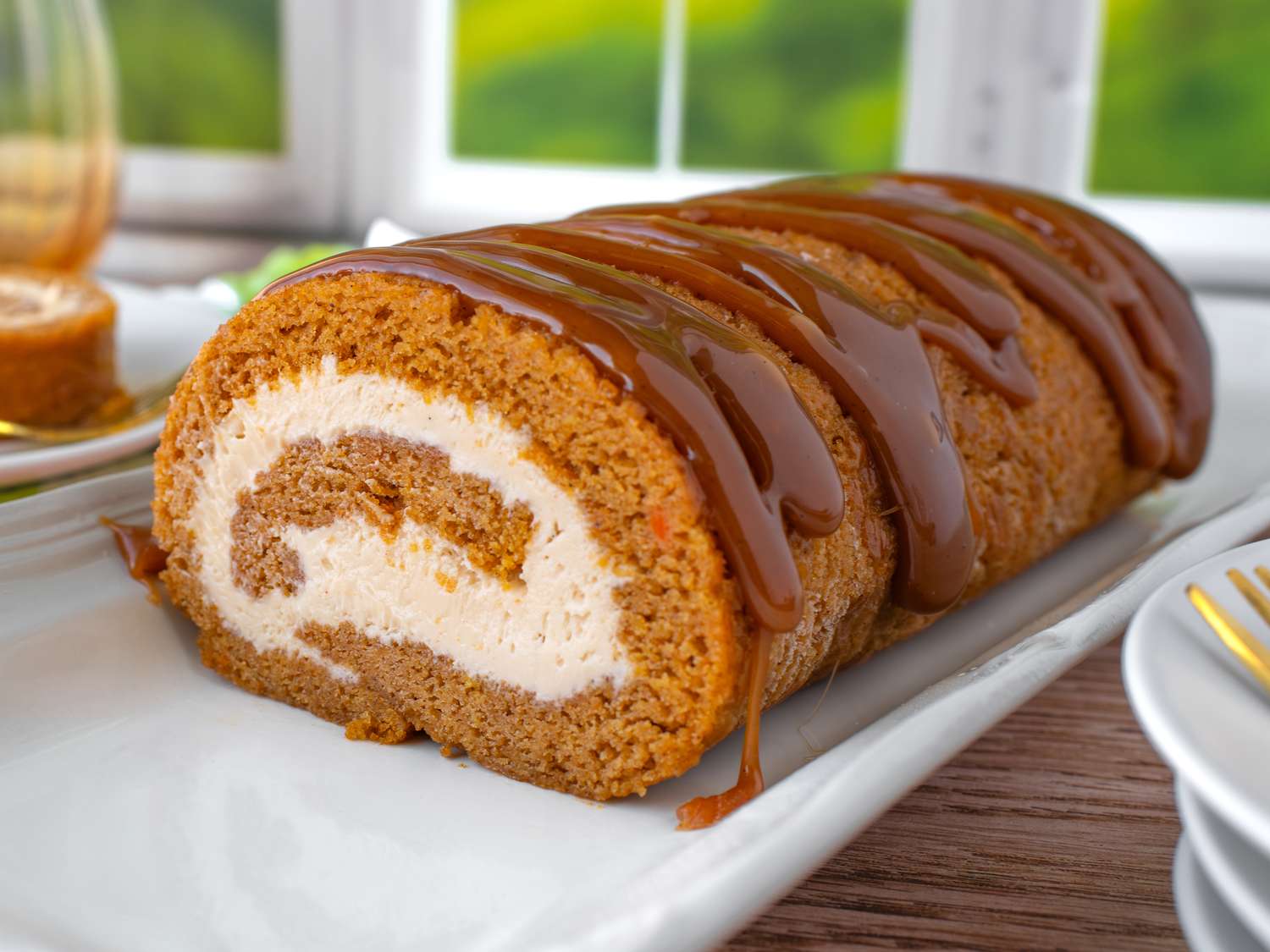 Caramel-Filled Carrot Cake Roll