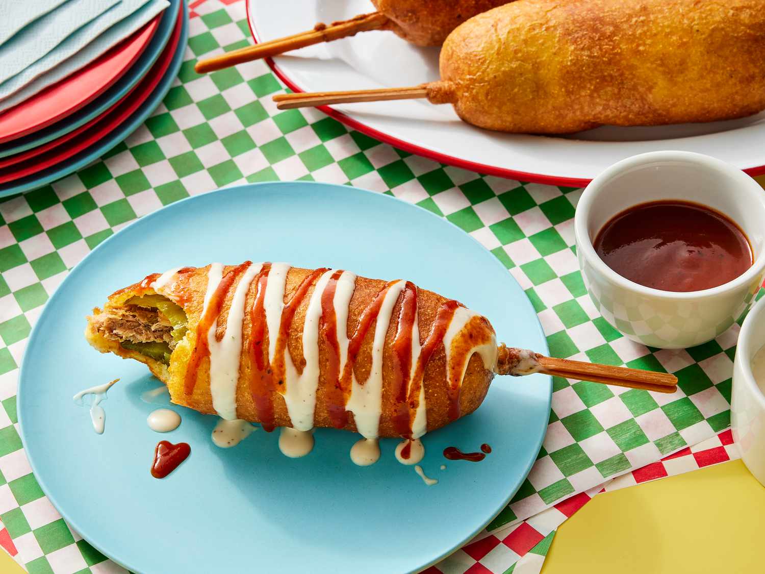This Pulled Pork & Pickle Corn Dog Has All Your BBQ Favorites in One Bite