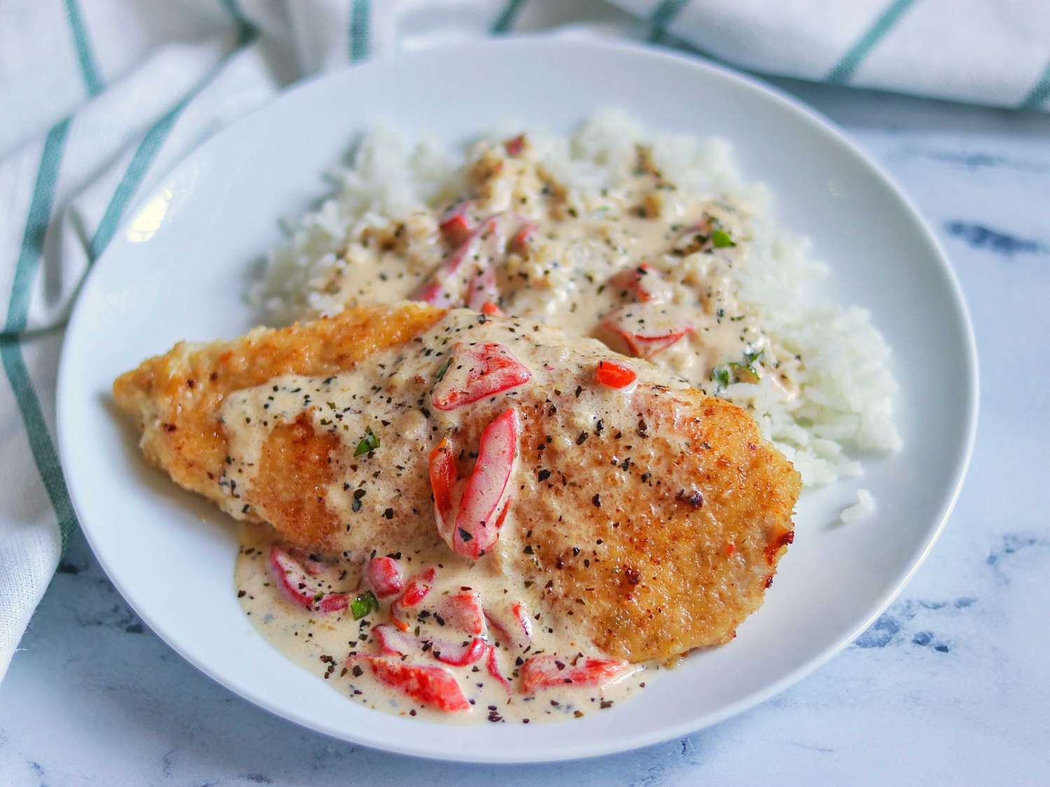 Chicken In Basil Cream