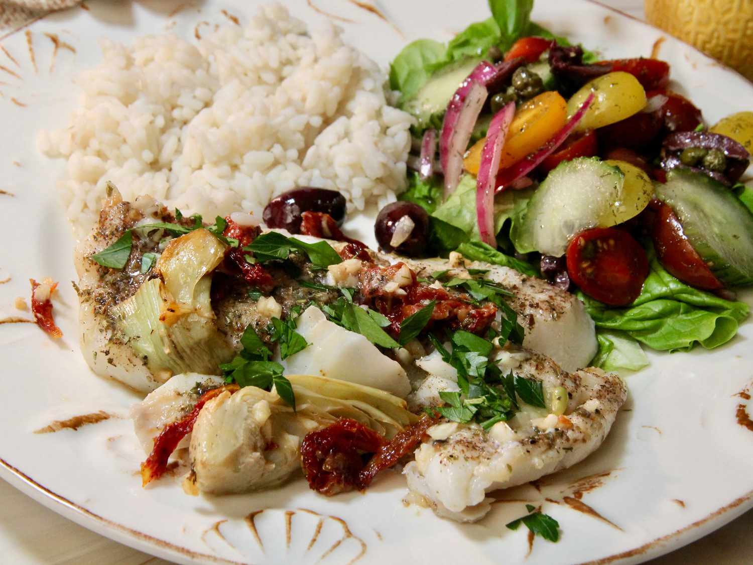 Mediterranean Baked Cod