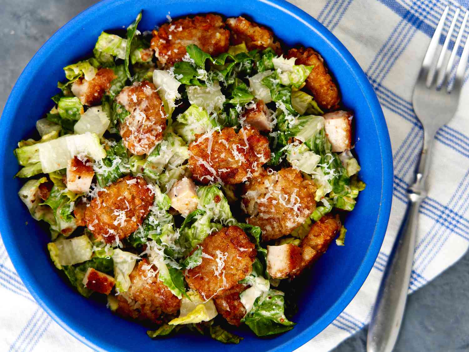 Crispy Tater Caesar Salad