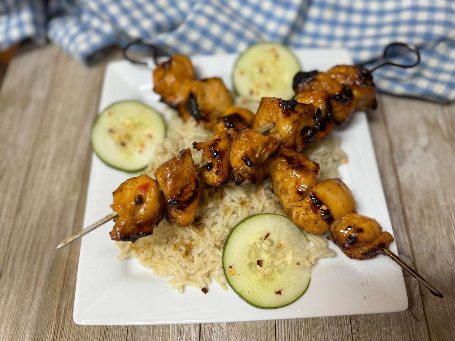 Bang Bang Chicken Skewers