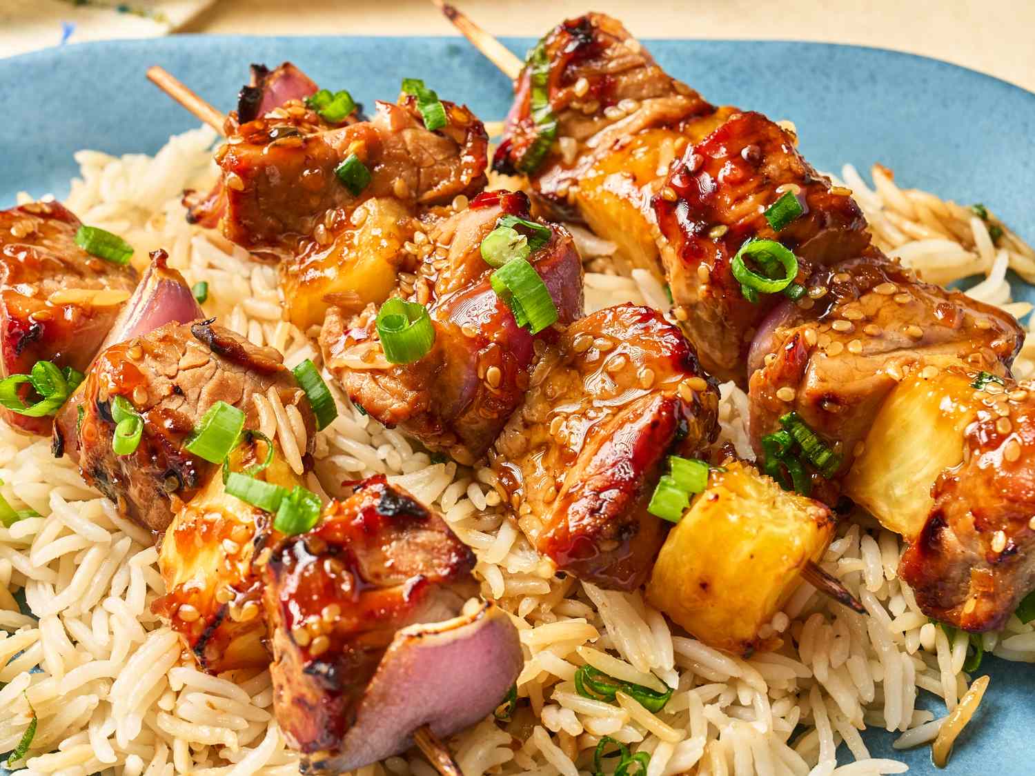 Air Fryer Teriyaki Pork Skewers