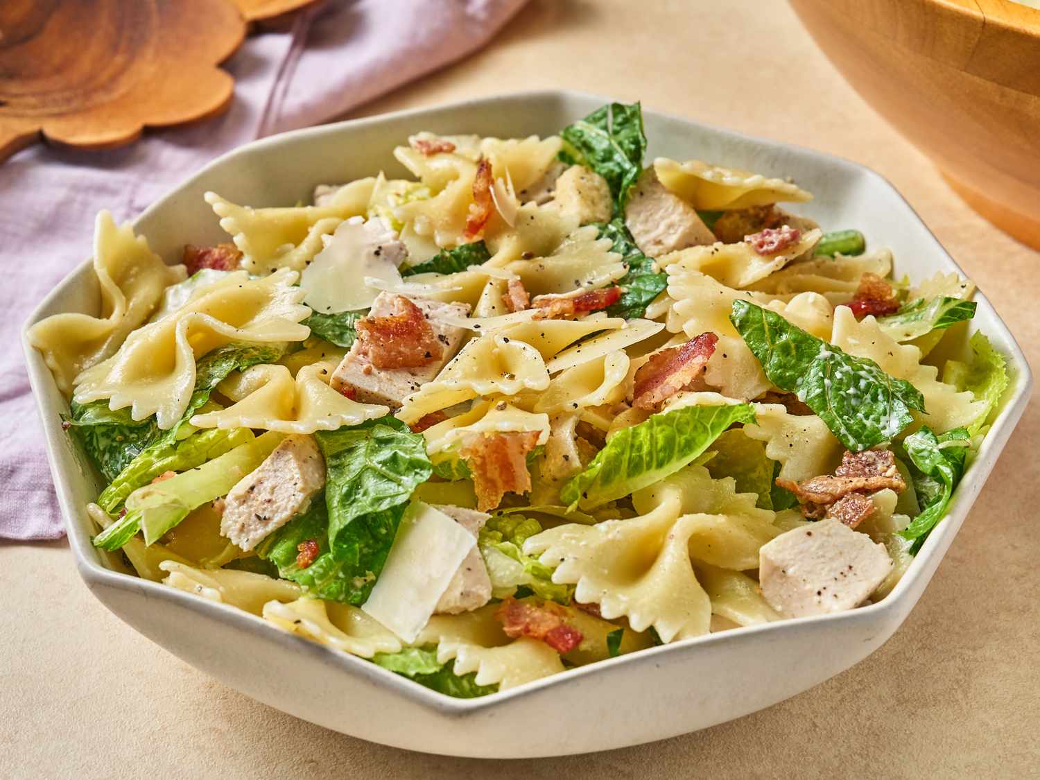 Easy 3-Ingredient Chicken Caesar Pasta Salad