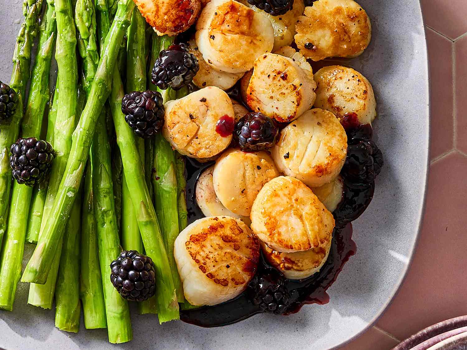 Pan-Seared Scallops with Blackberry Gastrique