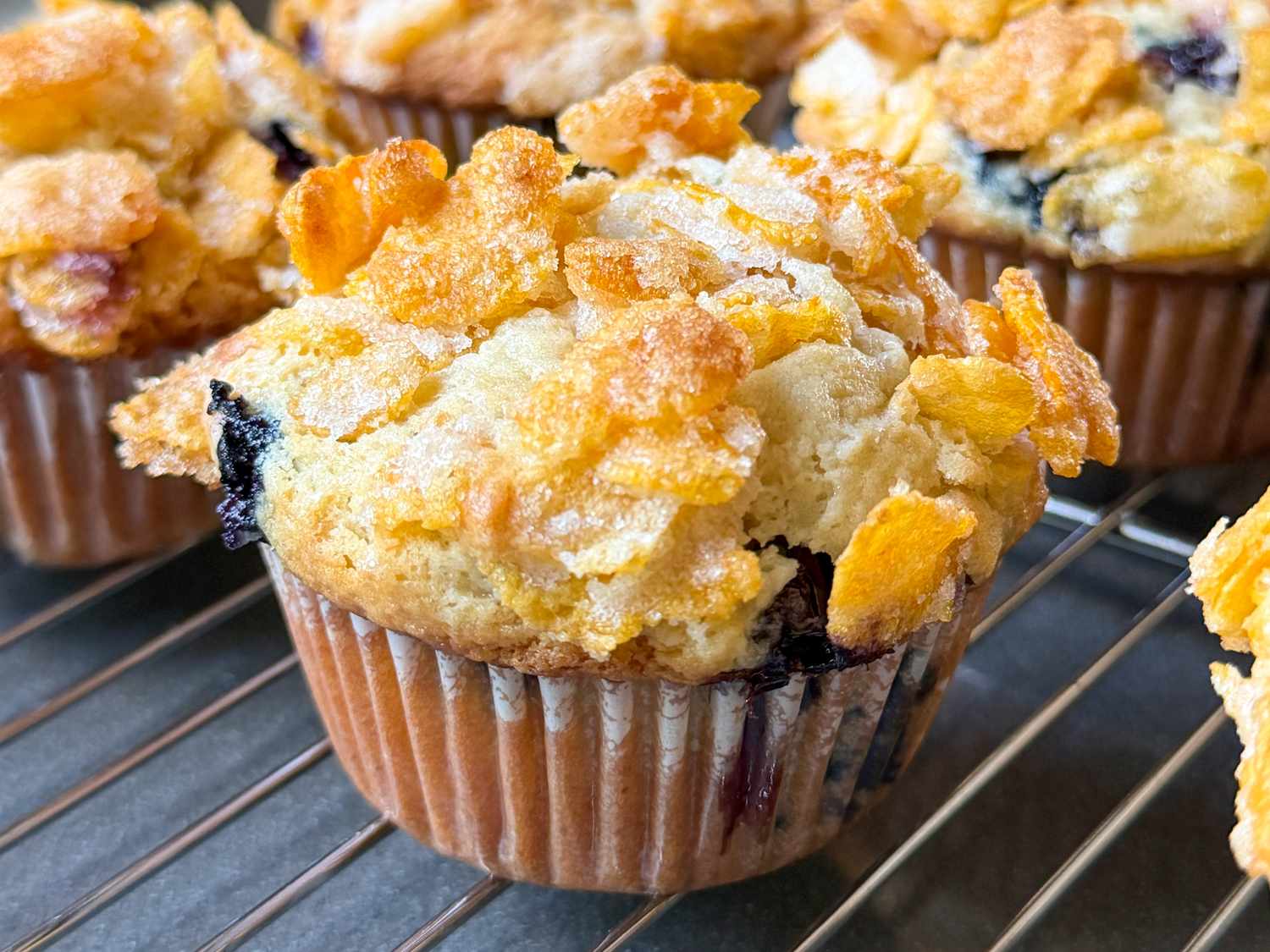 Blueberry Cornflake Muffins