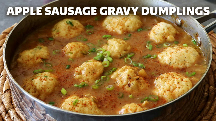 Apple Sausage Gravy Dumplings